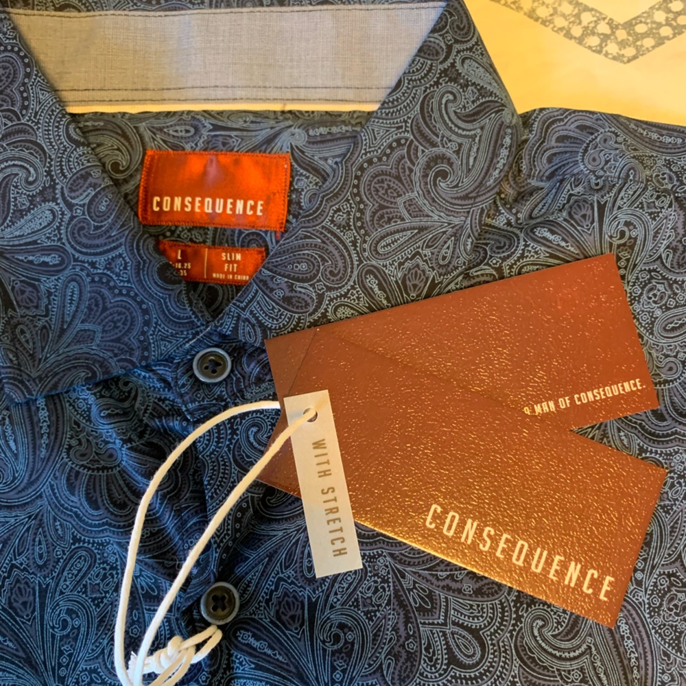 Consequence - Classic Paisley Button Down Shirt N… - image 3